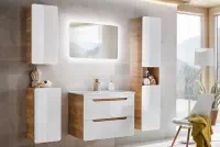 Komplet mebli do łazienki Aruba I - biały połysk wiszące meble łazienkowe aruba 